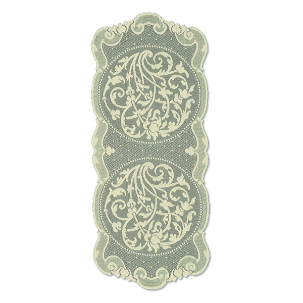 Heritage Lace Rondeau 14 x 33 in. Runner, Cafe - RN-1433C