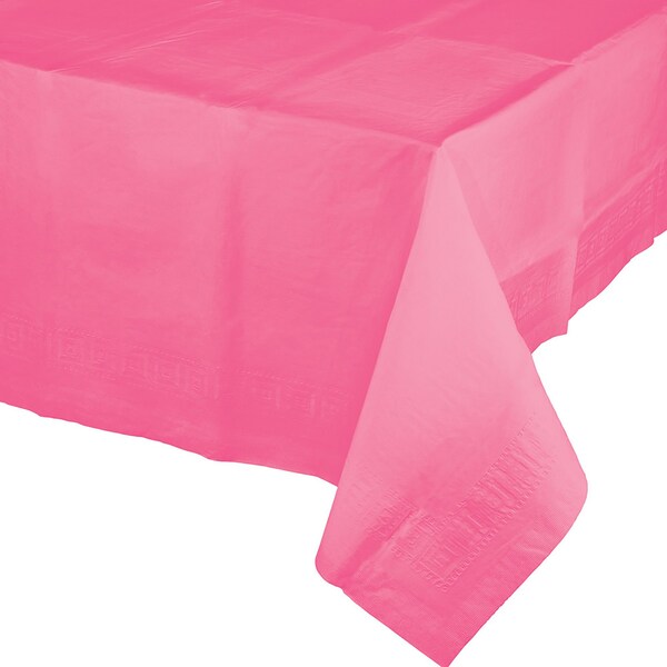 Touch Of Color Candy Pink Paper Tablecloth, 108"x54", 6PK - 711344