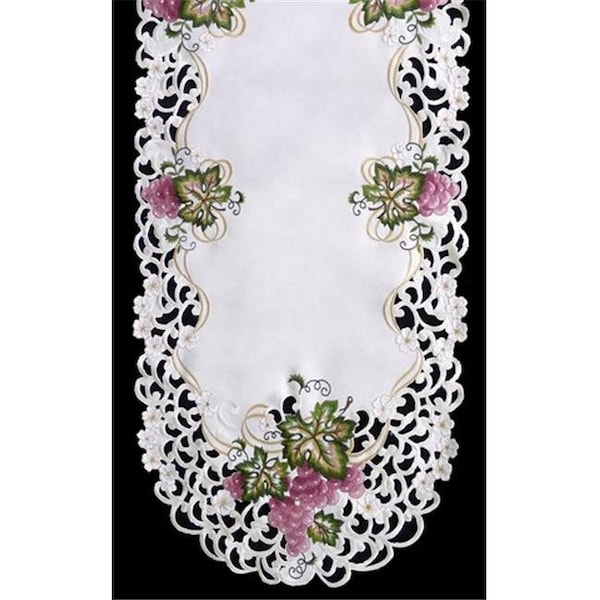 Sinobrite Sinobrite H7696 Grape Oval Runner; 16 x 54 in. - H7696(16X54)