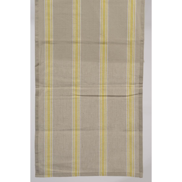 Northlight Seasonal 55 x 15.75 in. Naturelle et Terreuse Brown White and Yellow Striped Table Runner - 31370360