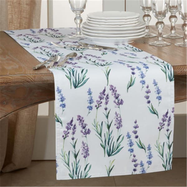 Saro 16 x 108 in. Lavender Design Oblong Table Runner, Lavender - 1127.LV16108B