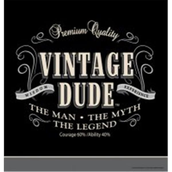 Omg Vintage Dude - Tablecover, Plastic, Border Print, 6PK - OM3517153
