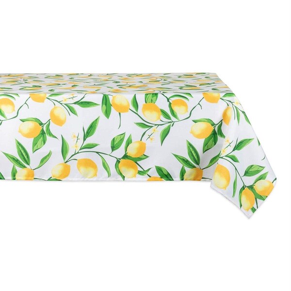 Design Imports 60 x 120 in. Lemon Bliss Print Outdoor Tablecloth - CAMZ11289