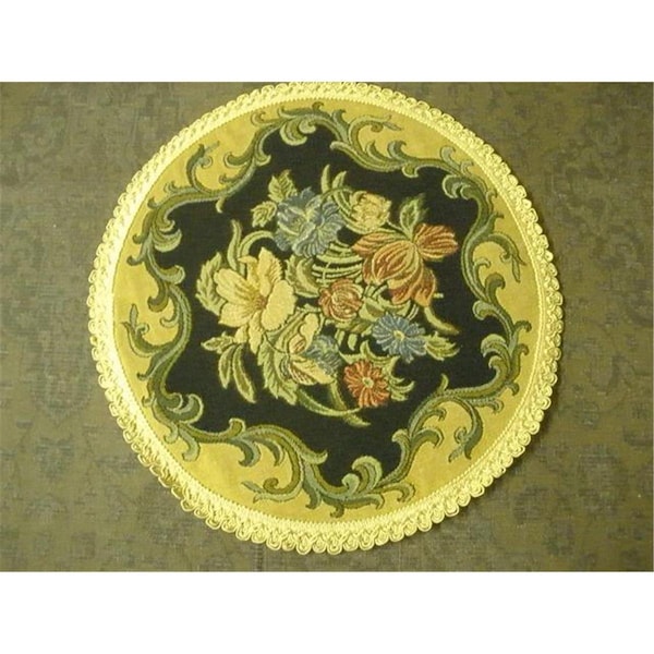 Fastfood 10 in. Begium Doily Dhalia, Navy Blue - FA2570162