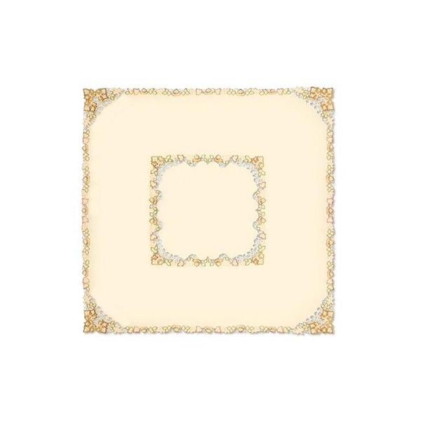 Heritage Lace Heritage Lace MA-6060C Maple 60 x 60 in. Tablecloth - Cream - MA-6060C