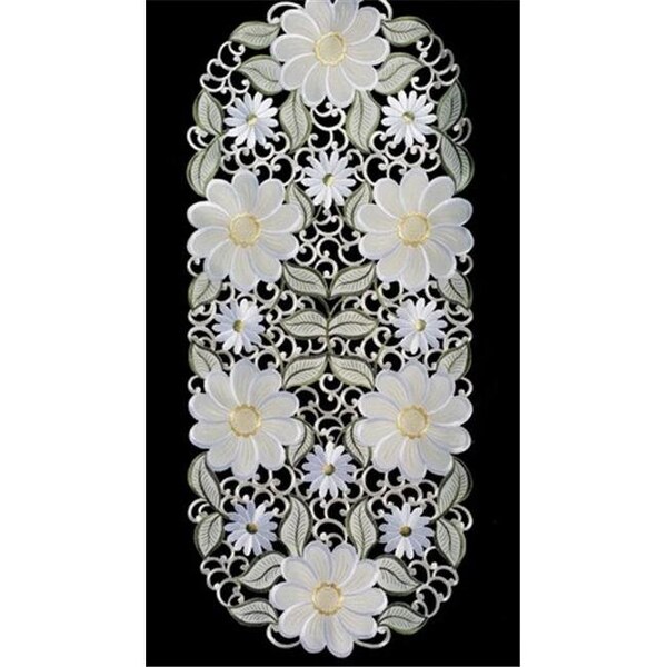 Sinobrite Sinobrite H0997-1 Yellow Daisy Oval Runner; 16 x 54 in. - H0997/1(16X54)