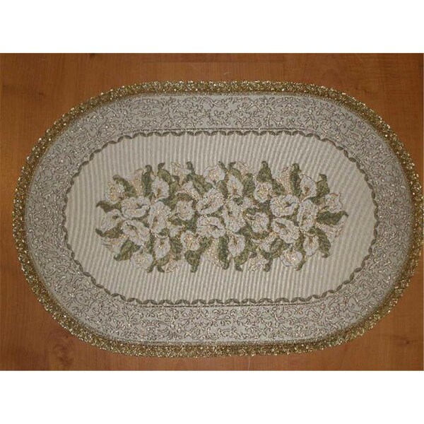 Fastfood 14 x 20 in. Begium Doily Venus Lily, Green - FA2570211