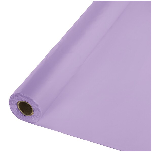 Touch Of Color 100' x 40" Luscious Lavender Purple Plastic Banquet Roll - 013013