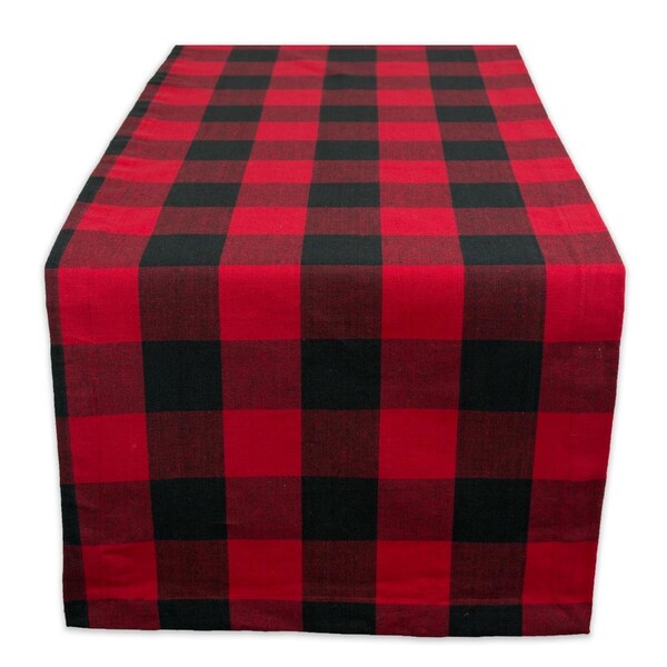 Fastfood 14 x 108 in. Red Buffalo Check Table Runner - FA1535254