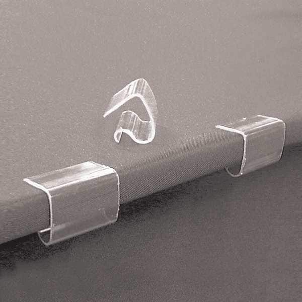 Ez Clip By Fastenation Table Cloth Clip, Rigid PVC, PK100 - EZTCC