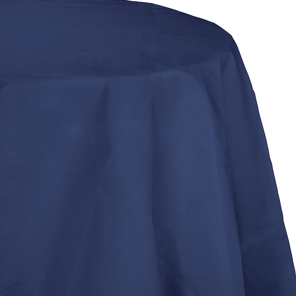 Touch Of Color Navy Blue Octy Round Tablecloth, 82", 12PK - 923278