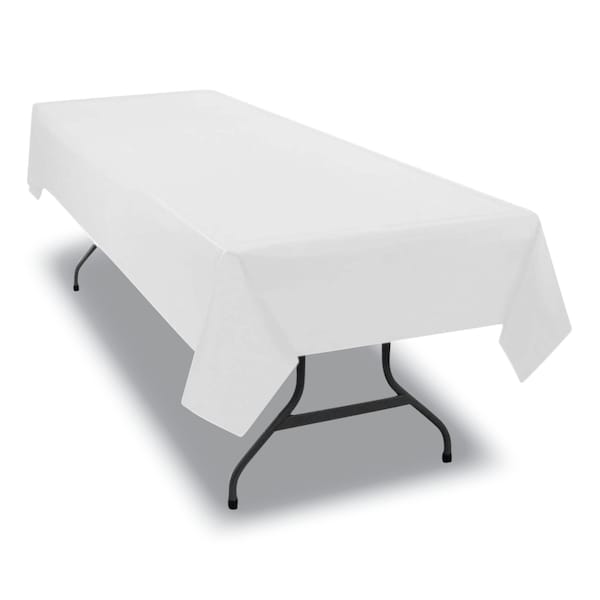 Tablemate Rectangular Table Cover, 54x108, White, PK6 - 549WH