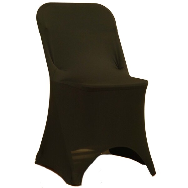 Atlas Commercial Products Spandex Folding Chair Cover, Black - SPFCC34-BK