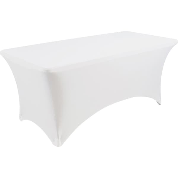 Iceberg Table Cloth, Stretch Fabric, f/6' Tables, 72"x30", White - ICE16523
