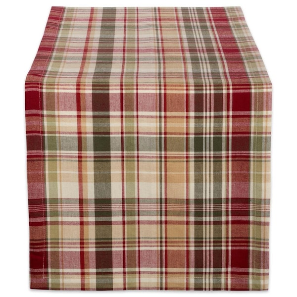 Fastfood 14 x 72 in. Give Thanks Plaid Table Runner - FA1582923