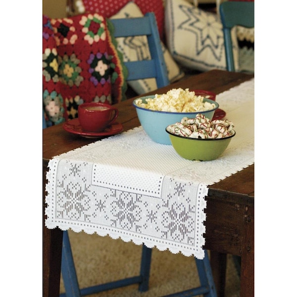 Heritage Lace Chalet 14 x 72 in. Runner - White - CA-1472W