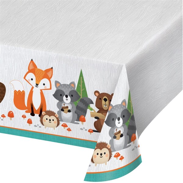 Commander In Chef 54 x 102 in. Woodland Wild One Plastic Tablecloth, 6PK - CO3517745
