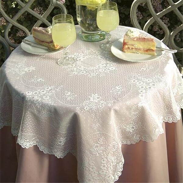 Heritage Lace Heritage Lace FO-3636W 36 x 36 in. Floret Table Topper - FO-3636W