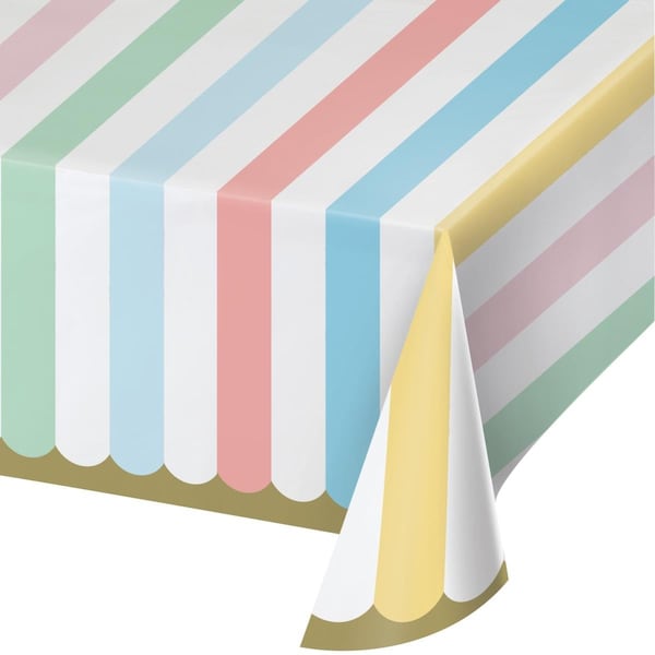 Commander In Chef 54 x 102 in. Pastel Celebrations Paper Tablecloths, 6PK - CO3524121