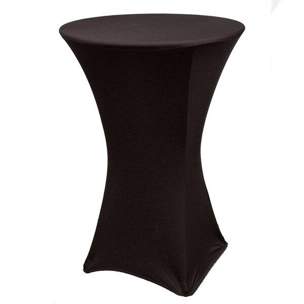 Atlas Commercial Products Spandex Fitted Stretch Table Cover for 36" Cocktail Table, Black - SP-CTC36-03