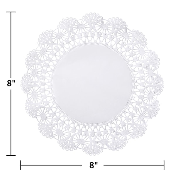 Brooklace 8" White Cambridge Lace Doilies 1000 PK - 500236
