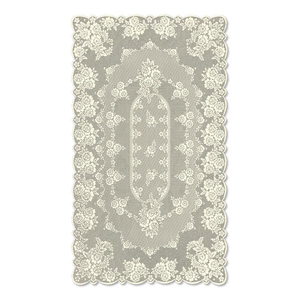 Heritage Lace 60 x 108 in. Victorian Rose Tablecloth - Ecru - VR-60108E