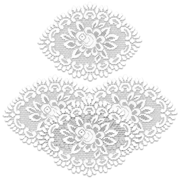 Heritage Lace 12 x 16 in. Rose Doily - Off White - Set of 4 - 56672W-S