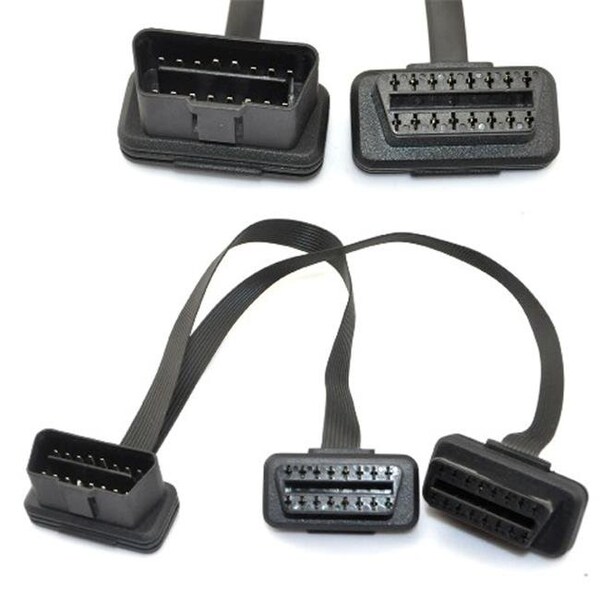 Ikkegol IKKEGOL 40054 Ultra Low Profile Left or Right Angle OBD2 Y Splitter Flat Ribbon Cable - 40054