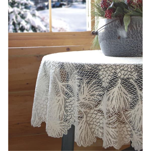 Heritage Lace 48 in. Woodland Round Table Topper - WL-4800W