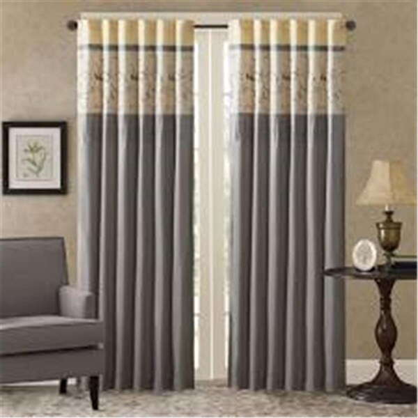 Madison Park 50 x 84 in. Embroidered Window Panel, Yellow - MP40-5478