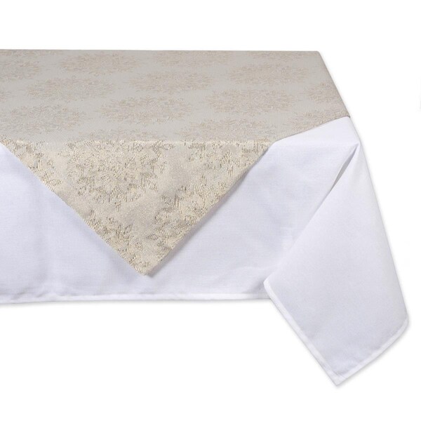 Fastfood 40 x 40 in. Winter Sparkle Jacquard Square Table Topper - FA1535237