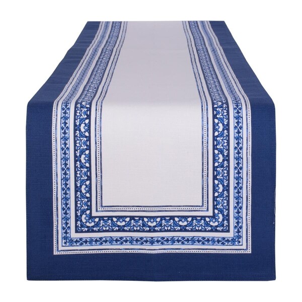 Fastfood 14 x 72 in. Porto Stripe Print Table Runner - FA2567648