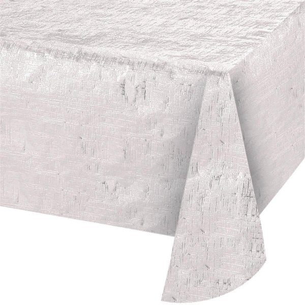 Commander In Chef 54 x 108 in. Opalescent White Paper Tablecloth, 12PK - CO3517152