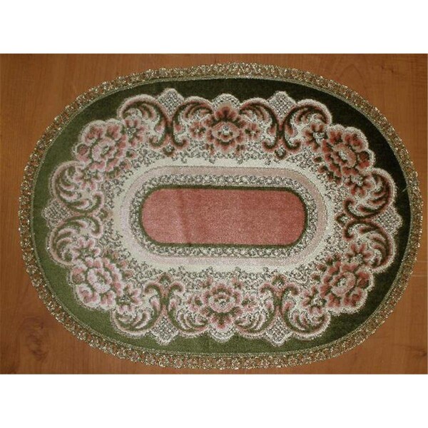 Fastfood 9 x 14 in. Begium Doily Verona, Green - FA2570193