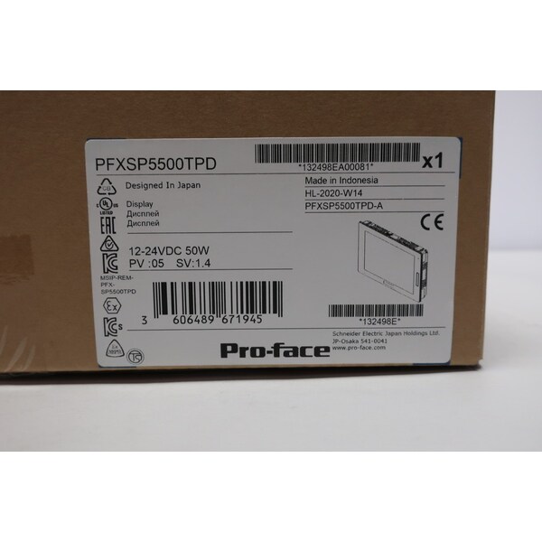 Pantalla LCD de 10.4 pulgadas con resolución de 800x600 píxeles y 50W de potencia, compatible con 12-24V DC - PFXSP5500TPD