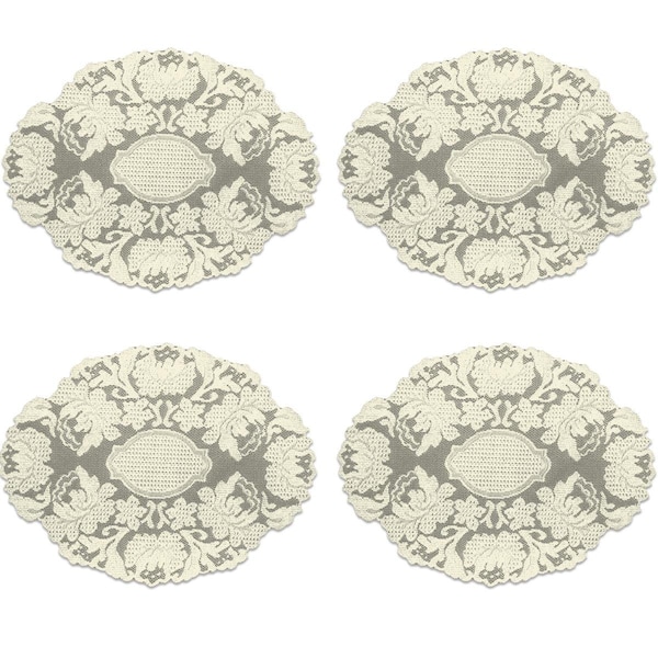 Heritage Lace 12 x 16 in. Windsor Doilies, Ecru - Set of 4 - WN-1216E-S