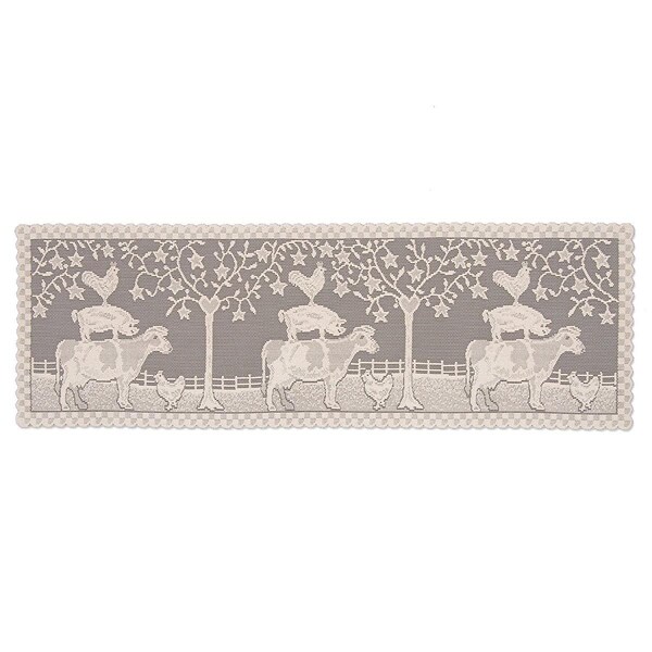 Heritage Lace 14 x 45 in. Farmhouse Table Runner, Natural - FH-1445NA