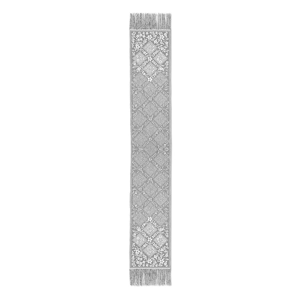Heritage Lace Chantilly 14 x 102 in. Fringed Runner - White - CN-14102W
