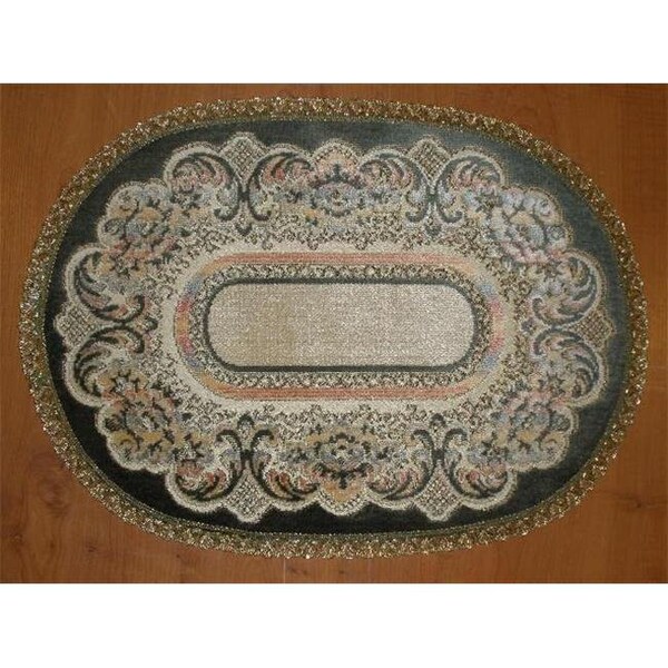Tapestry Trading Tapestry Trading V914J 9 x 14 in. Begium Doily Verona; Jade - V914J