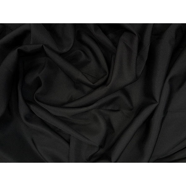Atlas Commercial Products 120" Round Polyester Tablecloth, Black - PY-120R-03