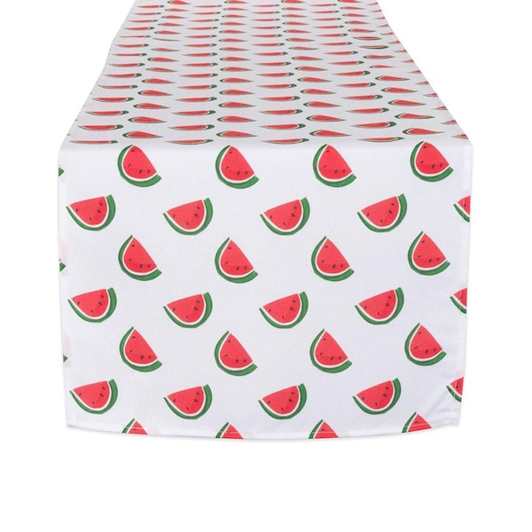Fastfood 14 x 72 in. Watermelon Print Outdoor Table Runner - FA1543596
