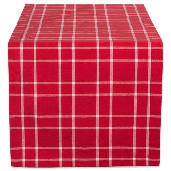 Fastfood 14 x 108 in. Holly Berry Plaid Table Runner - FA1541510