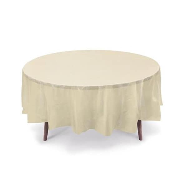 Herramienta TCRH-IVY-6 Round Table Cover  Ivory, 6PK - HE1695179