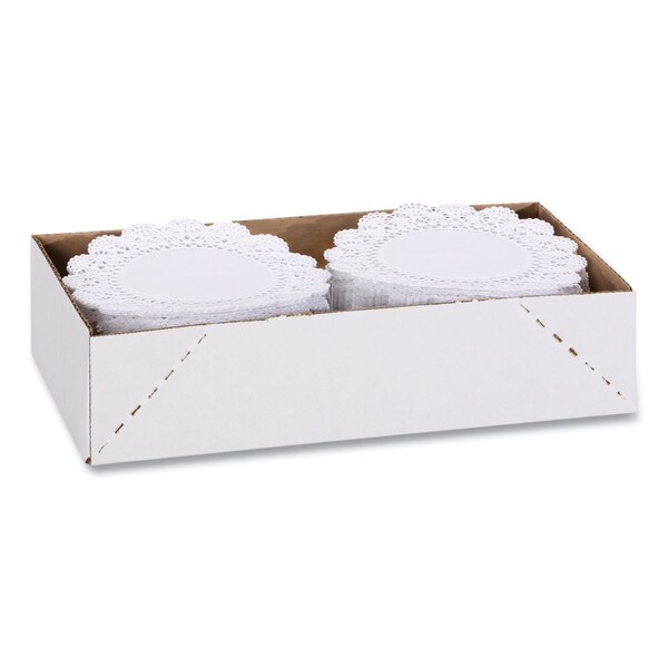 Hoffmaster Cambridge Lace Doilies, Round, 6in , White, 1000PK - 500235