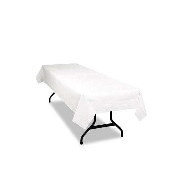 Tablemate Products, Co. Tablemate, Table Set Poly Tissue Table Cover, 54 X 108, White, 6PK - PT549WH