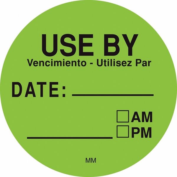Daymark Food Rotation Label, Green, Paper, PK500 - 112433