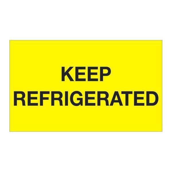 Tape Logic Tape Logic Climate Labels, "Keep Refrigerated", 3" x 5", Fluorescent Yellow, 500/Roll - DL1115