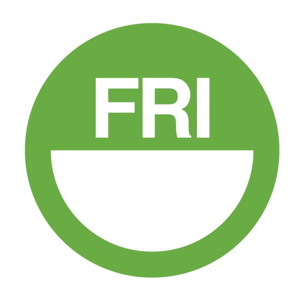 Nevs DaySpots - Friday 1" circle White w/Green - DDOT-F1