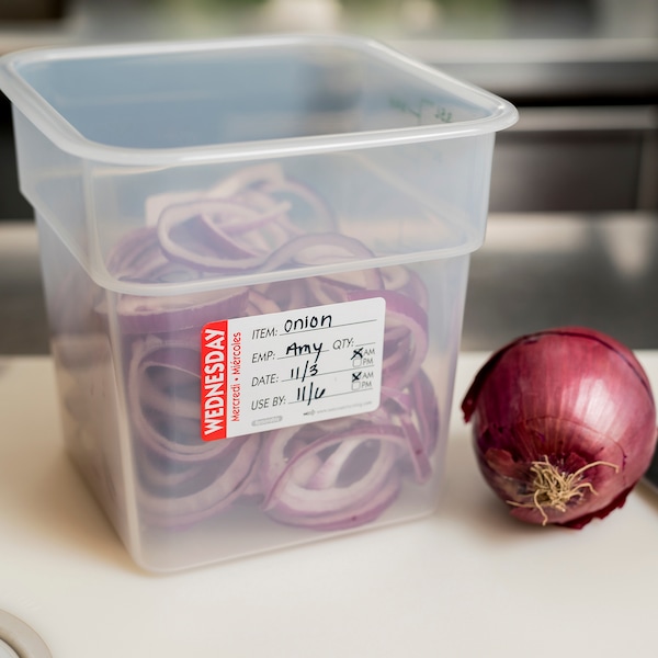 National Checking National Checking 2X3 Trilingual Item-Date-Use By Wednesday Red, PK500 - RIDU2303R