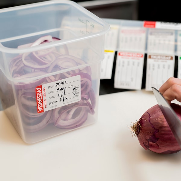 National Checking National Checking 2X3 Trilingual Item-Date-Use By Wednesday Red, PK500 - RIDU2303R